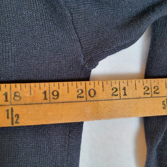 Per Se by Carlisle Womens Button Knit Long Cardigan Sweater Size Medium Blue - Picture 5 of 7